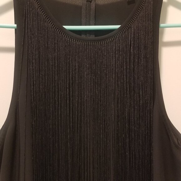 LIKE NEW Women's Express XS Black Boho Fringe Tank - Picture 13 of 14